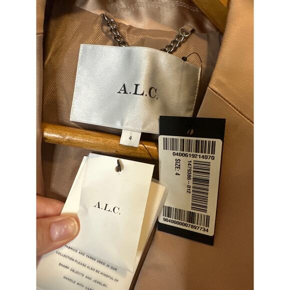 A.L.C. Dakota Satin Blazer in Sirocco Gold NWT Size 4 - Picture 5 of 9